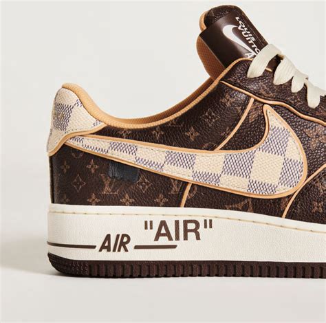 louis vuitton x nike air force 1 coffee